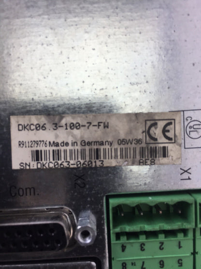 INDRAMAT DKC06.3-100-7-FW ECO DRIVE REXROTH DKCXX.3-100-7 AC SERVO DRIVE