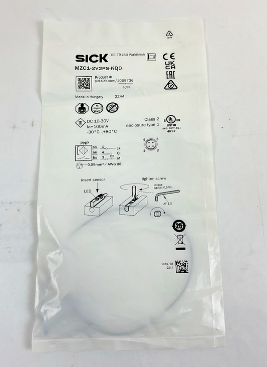 SICK MZC1-2V2PS-KQ0 1059736 MAGNETIC CYLINDER SENSOR MZC12V2PSKQ0