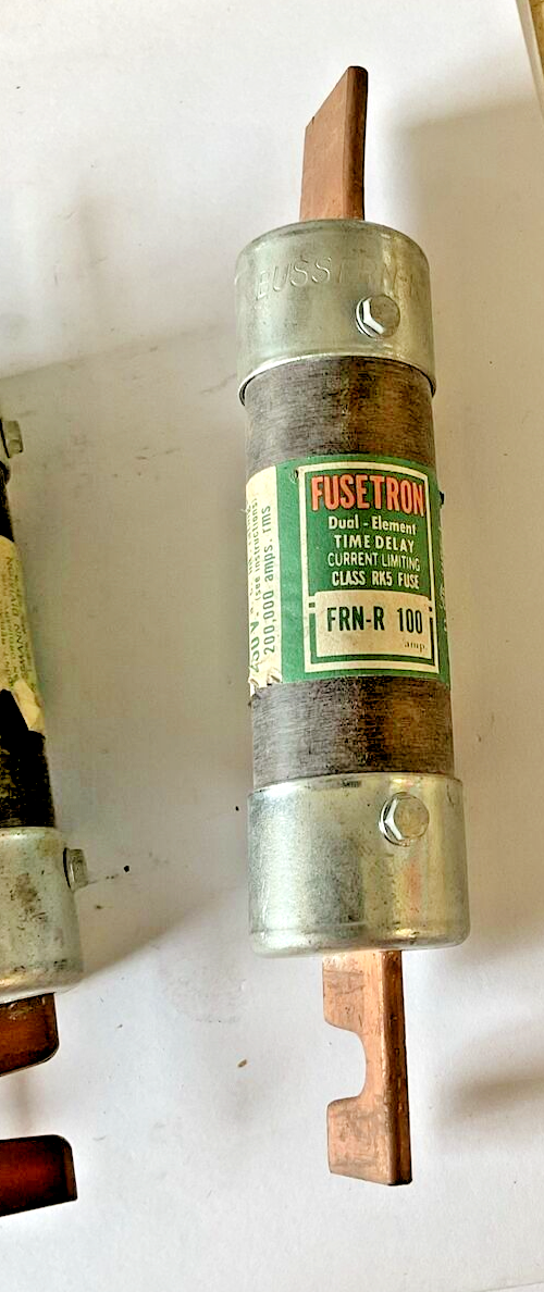 FUSETRON FRN-R100(2) FRN100(3) FUSE 100AMP CLASS RK5 ***LOTOF5**