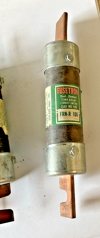 FUSETRON FRN-R100(2) FRN100(3) FUSE 100AMP CLASS RK5 ***LOTOF5**