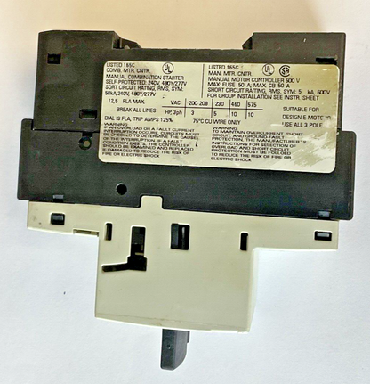 SIEMENS 3RV1021-0KA10,3RV1021-1KA10 MOTOR CONTROL 600V****LOTOF2***
