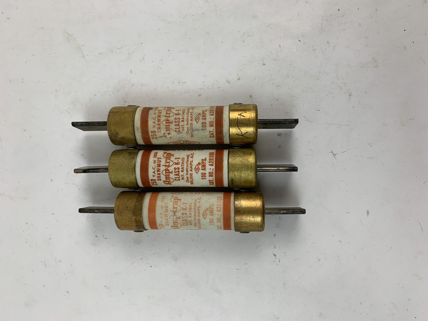 Gould Shawmut Amp-trap A2K100 100A 250VAC Fuse "Lot of 3"