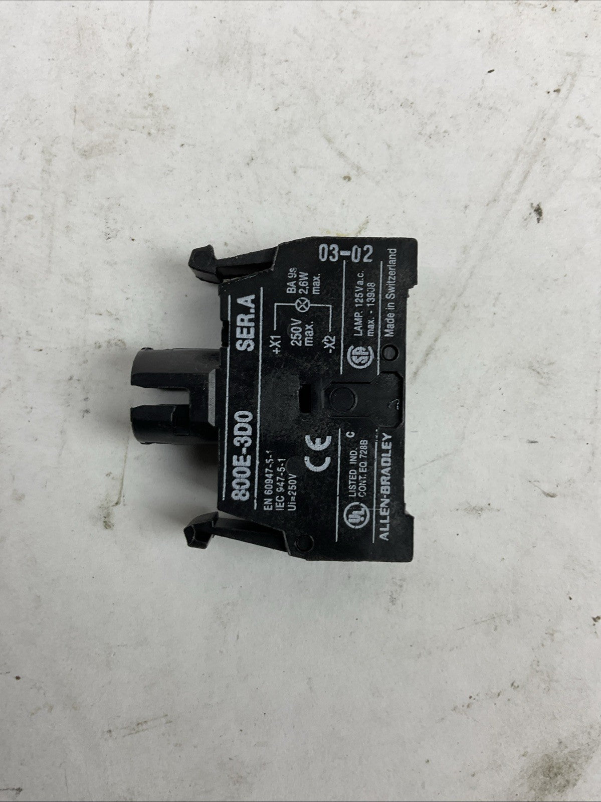 ALLEN BRADLEY 800E-3DL3 FULL VOLTAGE MODULE WITH LATCH (LOT OF 7)
