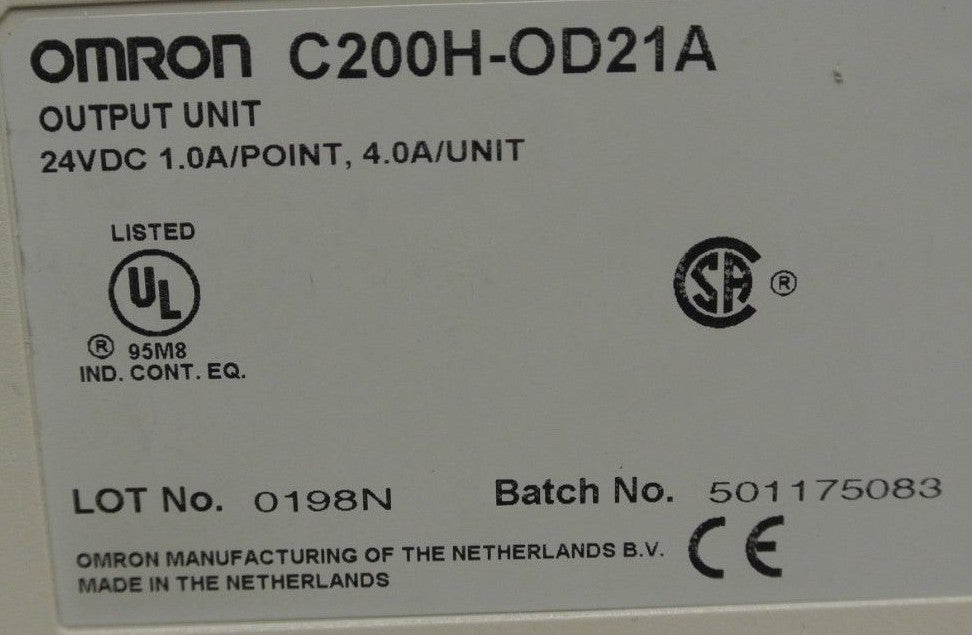 LOT of 3 / OMRON C200H-OD21A OUTPUT UNIT / 24VDC, 1.0A/POINT / FOR PARTS