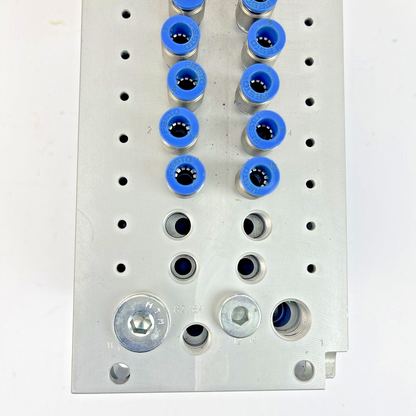 FESTO CPV14-V1 -VALVE MANIFOLD-W/ PNEUM CONNEC. & STACK PLATES, C402(6), C102(2)