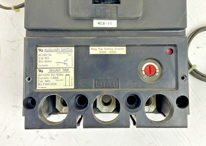 FUJI ELEC BU-KSB3400 CIR. BREAKER 400A W/ BU-WKH AUX SWITCH W/ BU-FKH120A SHUNT