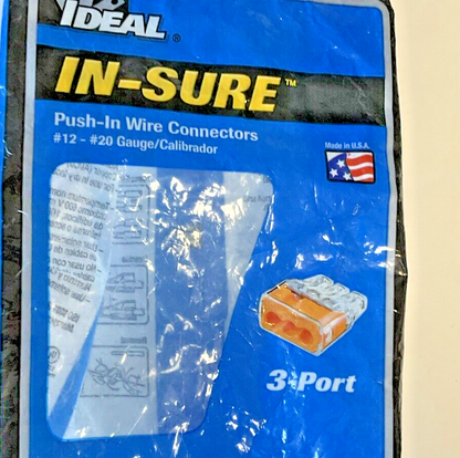 IDEAL MODEL 33 #12-#20 GAUGE 3PORT CONNECTOR NEW/UNUSED*****LOTOF70****