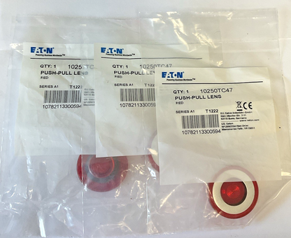 EATON 10250TC47 PUSH-PULL LENS SER.A1 RED****LOTOF3****