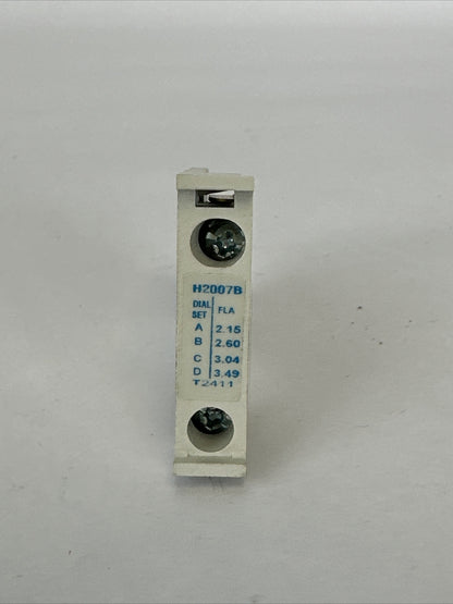 CUTLER HAMMER H2007B HEATER 2.15-3.49A (LOT OF 5)