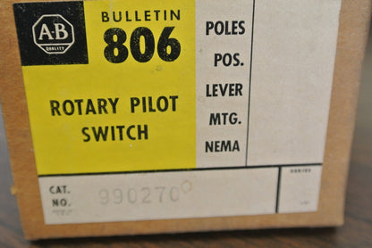 ALLEN-BRADLEY 806- 990270 ROTARY PILOT SWITCH / NEW SURPLUS