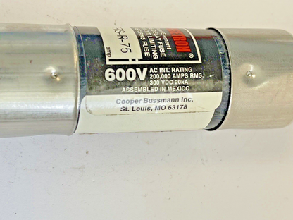 BUSSMANN - FRS-R-75 -DUAL ELEMENT, TIME-DELAY FUSE, CURRENT LIMITING, 75A,600VAC