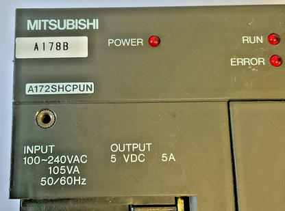 MITSUBISHI A172SHCPUN MOTION CONTROLLER 240VAC 105VA 50/60HZ