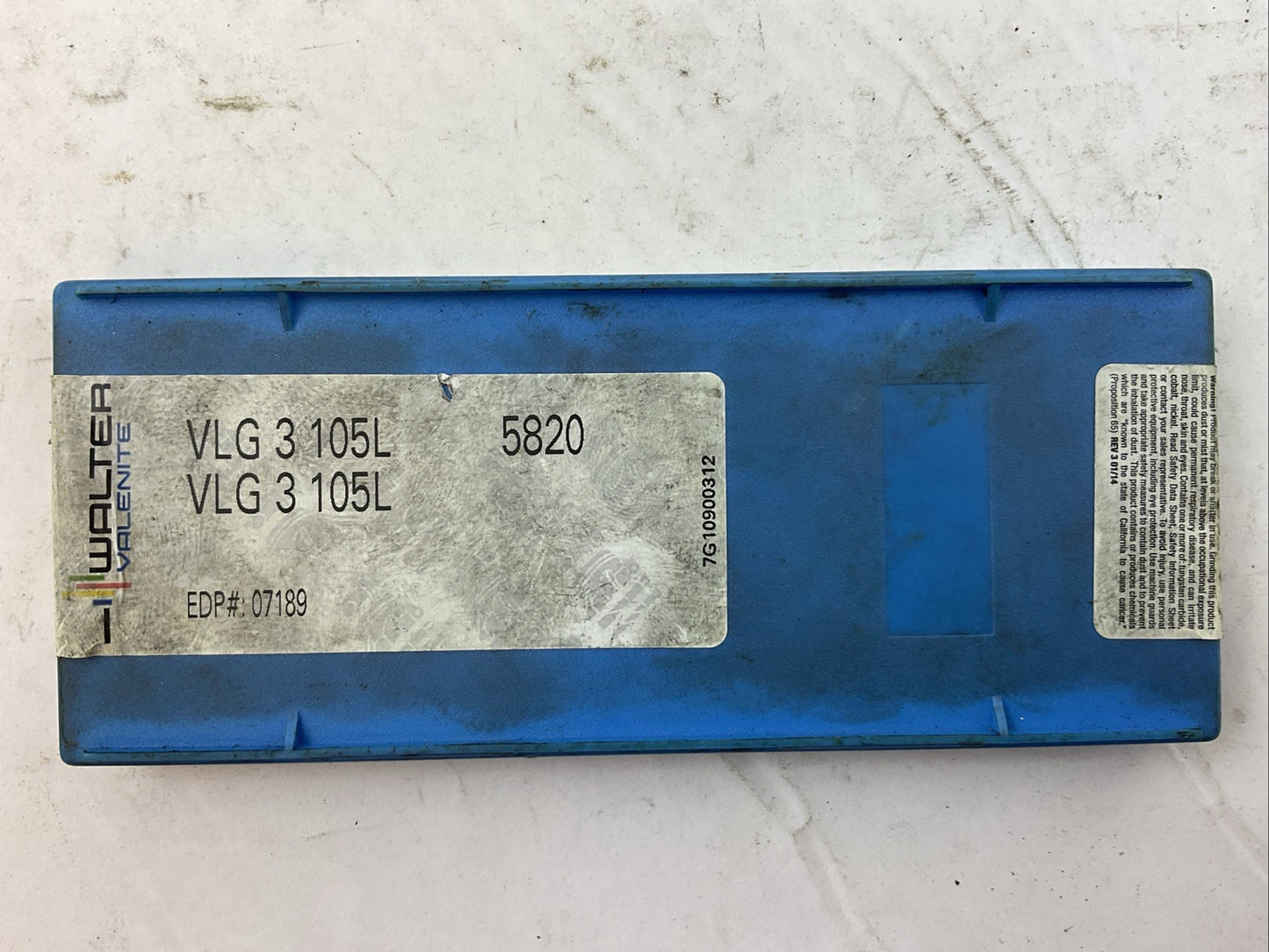 WALTER VALENITE VLG 3 105L 5820 CARBIDE INSERT (BOX OF 10)