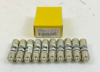 EATON BUSSMANN LIMITRON FNQ-R-3 TIME-DELAY FUSE 3A 600V LOT OF 10
