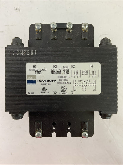 EGS T750 HEVI-DUTY INDUSTRIAL CONTROL TRANSFORMER 0.750KVA TYPE SMT
