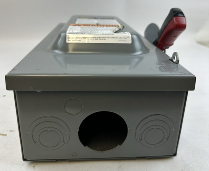SQUARE D H362 HEAVY DUTY SAFETY SWITCH 600 VOLT 60 AMP
