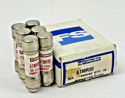FERRAZ SHAWMUT - *BOX OF 6* - ATMR30 - AMP-TRAP FUSES - 600 VAC/ 30 A