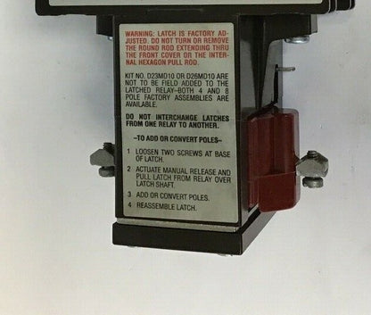 CUTLER HAMMER TYPE M LATCHED RELAY D26MR312A SER.A3