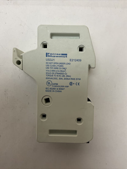 FERRAZ SHAWMUT US3J1 FUSE HOLDER USE CLASS J FUSES 600V 30A 200kA