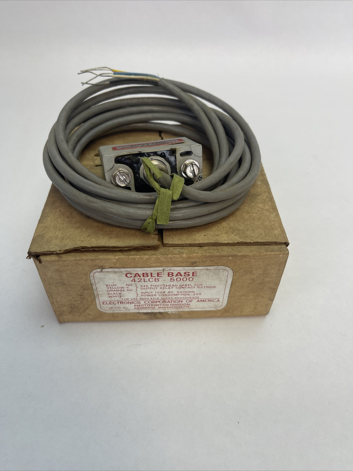 ELECTRONICS CORPORATION OF AMERICA 42LCB-5000 CABLE BASE PHOTOSWITCH DIVISION
