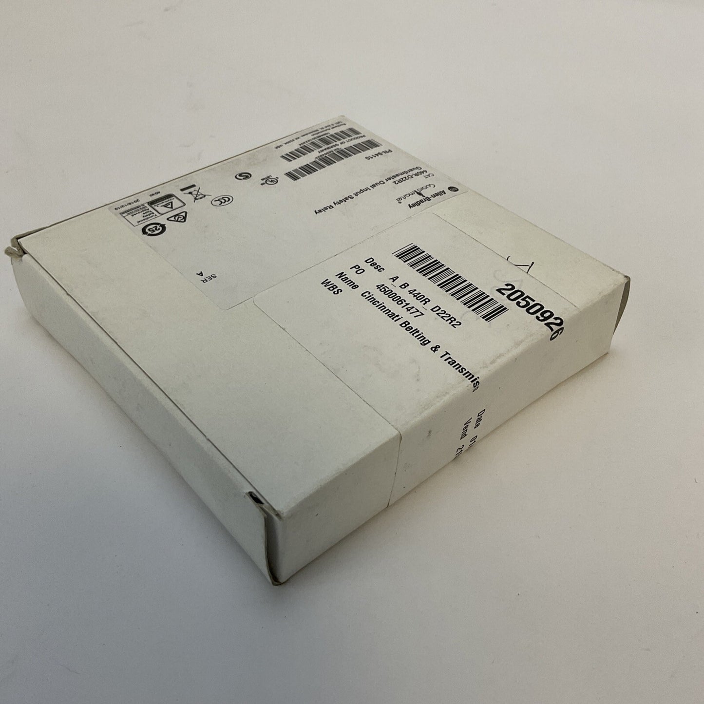 ALLEN BRADLEY 440R-D22R2 GUARDMASTER DUAL INPUT SAFETY RELAY OUTPUT AC15 250V 3A