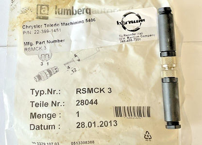 LUMBERG RSMCK 3 SENSOR PLUG CONNECTOR