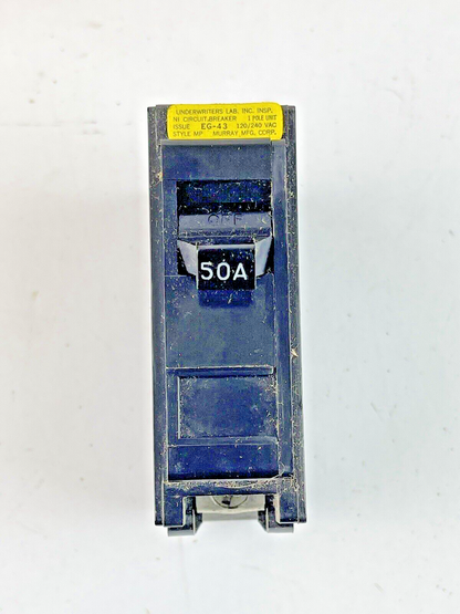 MURRAY *BOX OF 10* - MP150 - 50A, 1 POLE CIRCUIT BREAKERS, 120/240 VAC