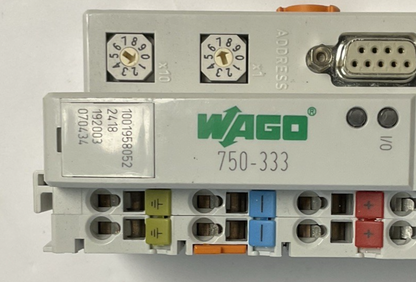 WAGO 750-333 FIELDBUS COUPLER PROFIBUS 24VDC 12MBD/DPV1