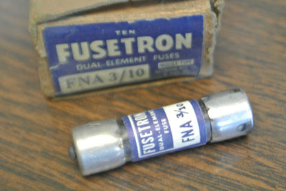 BOX of 10 / BUSS FNA-3/10 DUAL-ELEMENT MIDGET FUSE / 3/10A / 250V / NEW SURPLUS