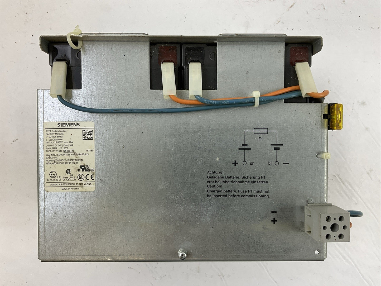 SIEMENS 1P 6EP1935-6MF01 SITOP BATTERY MODULE OUTPUT 24VDC