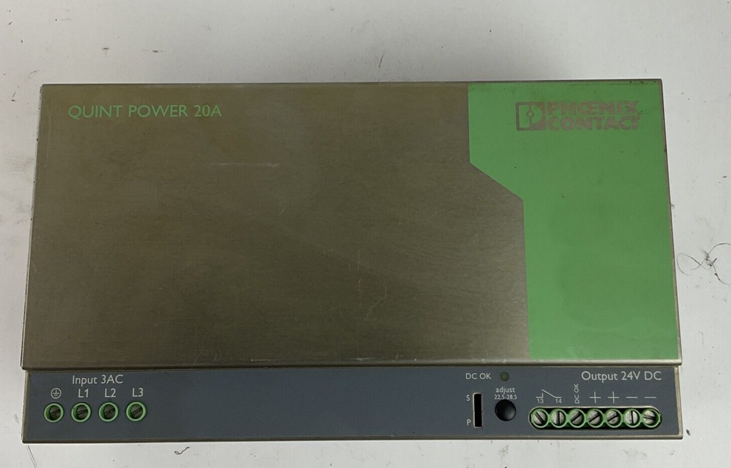 PHOENIX CONTACT QUINT-PS-3X400-500AC/24DC/20/F POWER SUPPLY 24VDC 20A