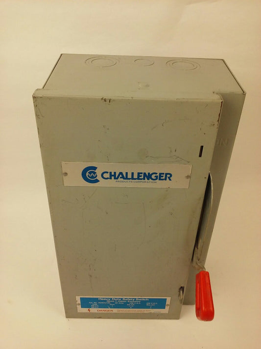 CHALLENGER HDN221SN SAFETY SWITCH, NEMA 1 INDOOR, 30A, 240V, FUSIBLE, NEW