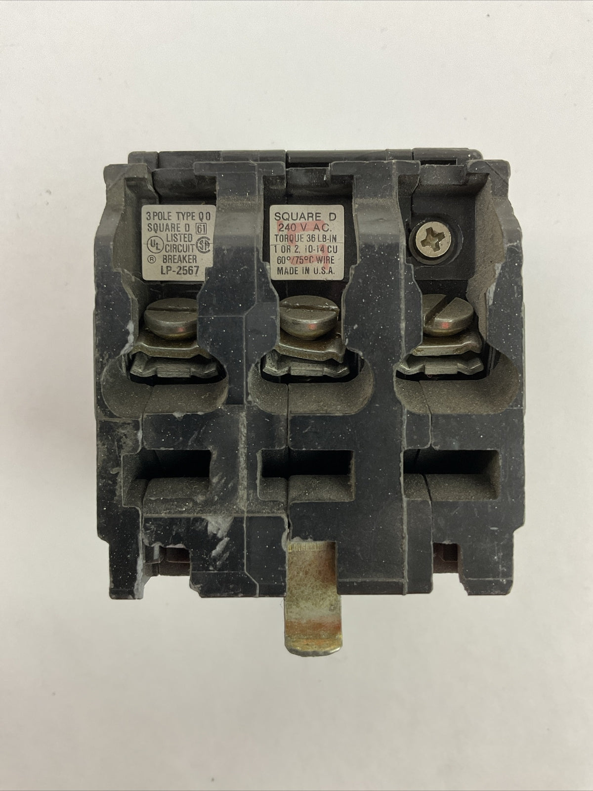 SQUARE D QO315 CIRCUIT BREAKER 3P 15AMP 240VAC