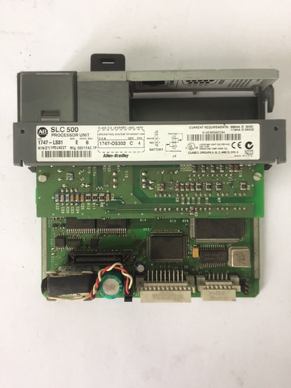ALLEN BRADLEY 1747-L531 PROCESSOR UNIT 24VDC SER E PROC. REV 8