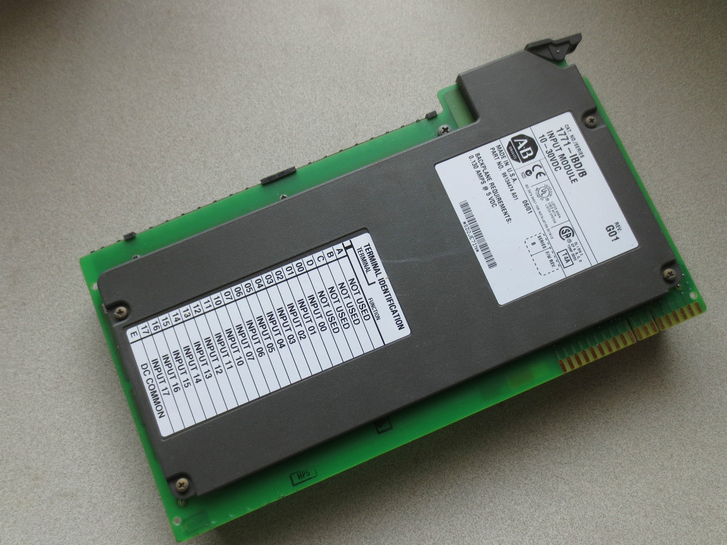 ALLEN-BRADLEY 1771-IBD/B INPUT MODULE 10-30VDC - Rev. G01