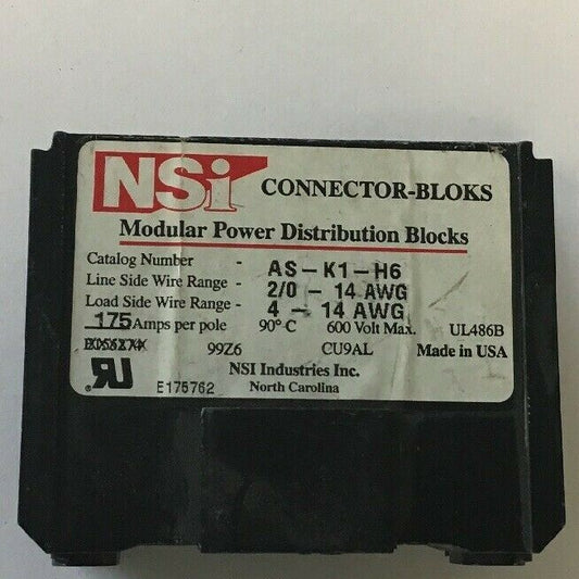 NSI AS-K1-H6 MODULAR POWER DISTRIBUTION BLOCK