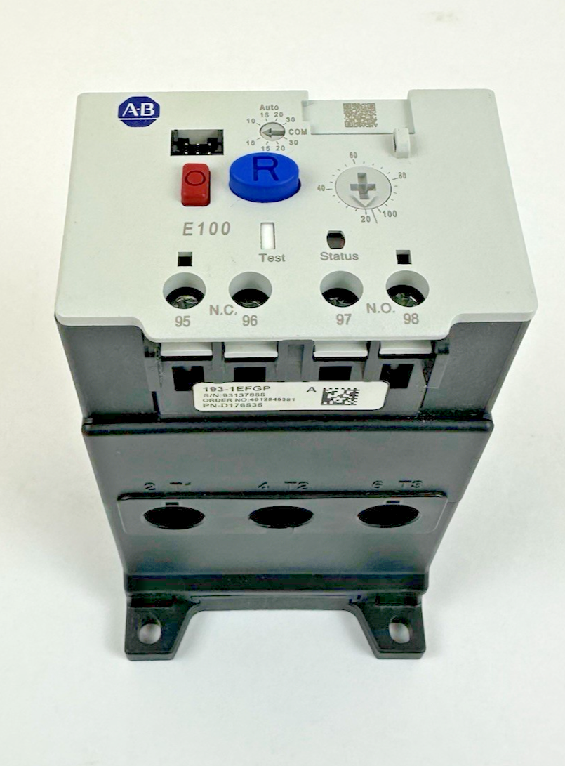 Allen Bradley 193-1EFGP E100 20-100A Overload Relay Ser. A