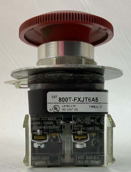ALLEN BRADLEY 800T-FXJT6A5 SER T TWIST-RELEASE PUSH BUTTON 600VAC