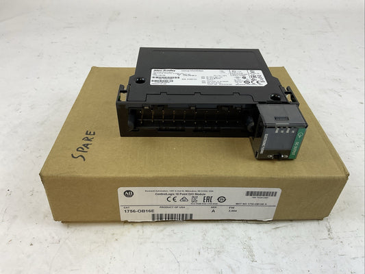 ALLEN BRADLEY 1756-OB16E SER A FW 3.004 CONTROLLOGIX 16 PT DIGITAL OUTPUT MODULE
