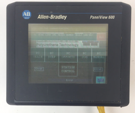 ALLEN BRADLEY 2711-T6C1L1 PANEL VIEW 600 TOUCHSCREEN  SER A REV D FRN 4.20 24VDC