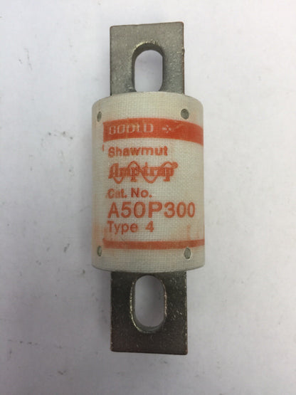 GOULD SHAWMUT AMPTRAP A50P300 FUSE 300 AMP 500 VAC