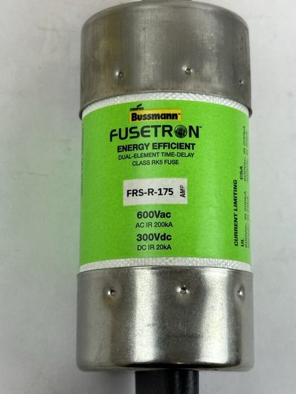 COOPER BUSSMANN FUSETRON FRS-R-175 TIME DELAY DUAL-ELEMENT FUSE 175A 600V