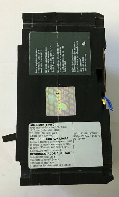 SQUARE D FAL360601212 60A CIRCUIT BREAKER 600VAC 250VDC