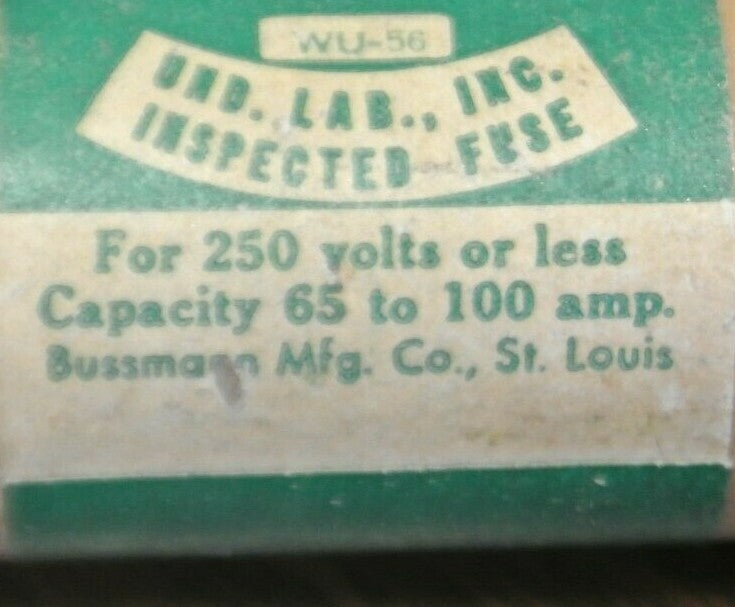 BUSS REN70 RENEWABLE FUSE / 70A / 250V / NEW SURPLUS