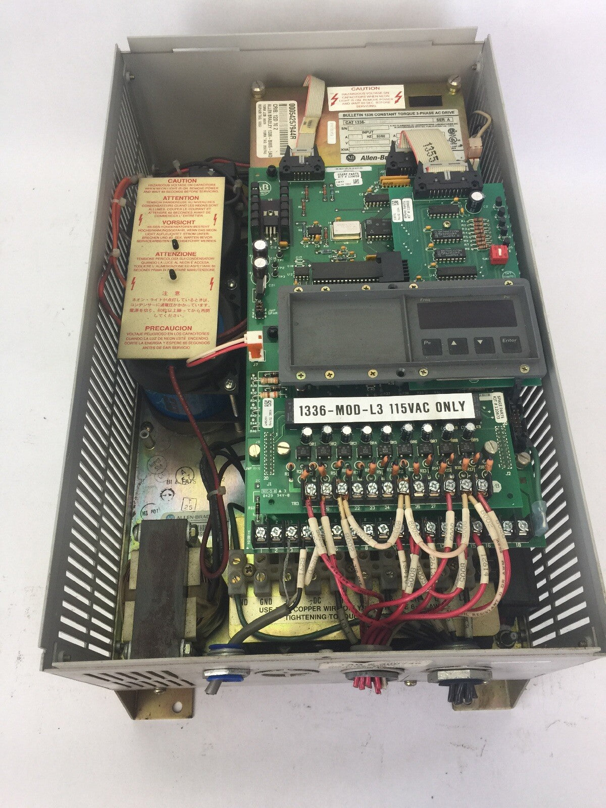 ALLEN BRADLEY 1336-B005-EAD-L3 CONSTANT TORQUE 3-PH AC DRIVE OUTPUT 380/415/460V
