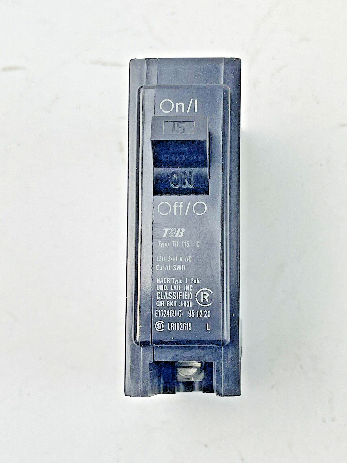 T&B THOMAS&BETTS *BOX OF 12* - TB115C - CIRCUIT BREAKERS -15A/1POLE/240VAC - NEW