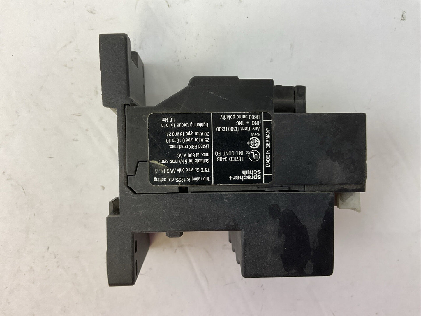 SPRECHER + SCHUH CT7-24-2.4 OVERLOAD RELAY 600VAC 1.6-2.4A