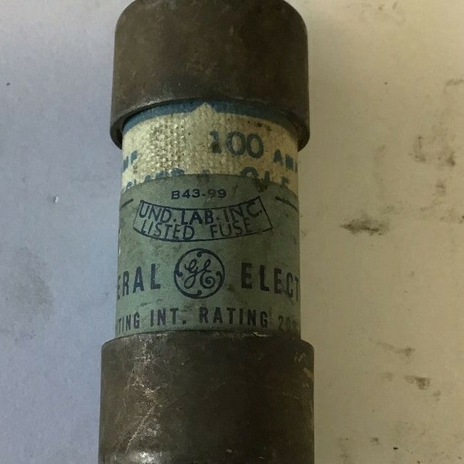 GENERAL ELECTRIC GF8B100 CURRENT LIMITNG FUSE 600VAC 100A  CLASS J***LOTOF4***