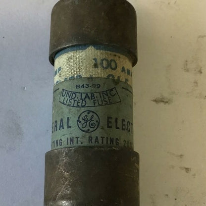GENERAL ELECTRIC GF8B100 CURRENT LIMITNG FUSE 600VAC 100A  CLASS J***LOTOF4***