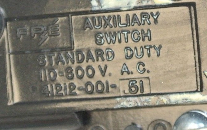 FEDERAL PACIFIC ELECTRIC / FPE 5470GM1 GA4000 AUXILIARY KIT NEW SURPLUS 5470-GM1
